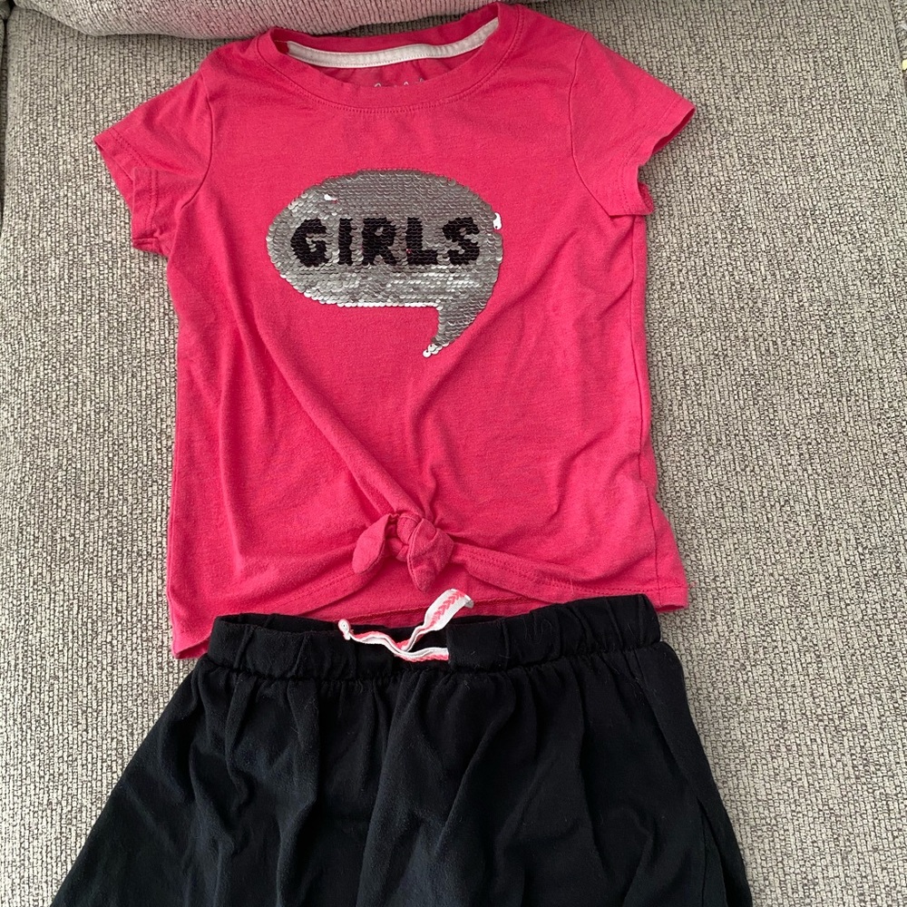 Shirt with skort